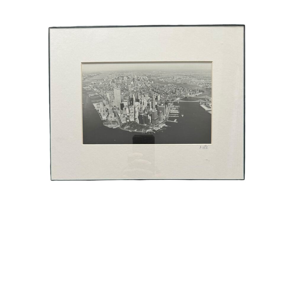 Vintage Photography New York City Skyline Including World Trade Center